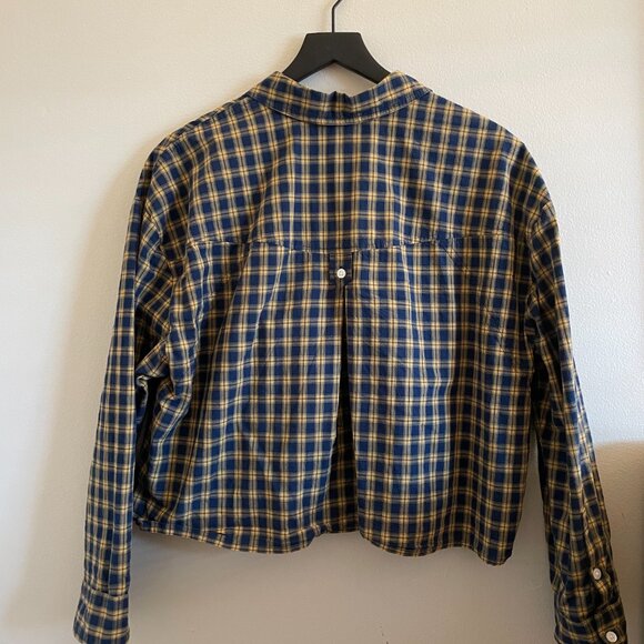 Madewell The Signature Poplin Crop Shirt in Plaid - Picture 4 of 6